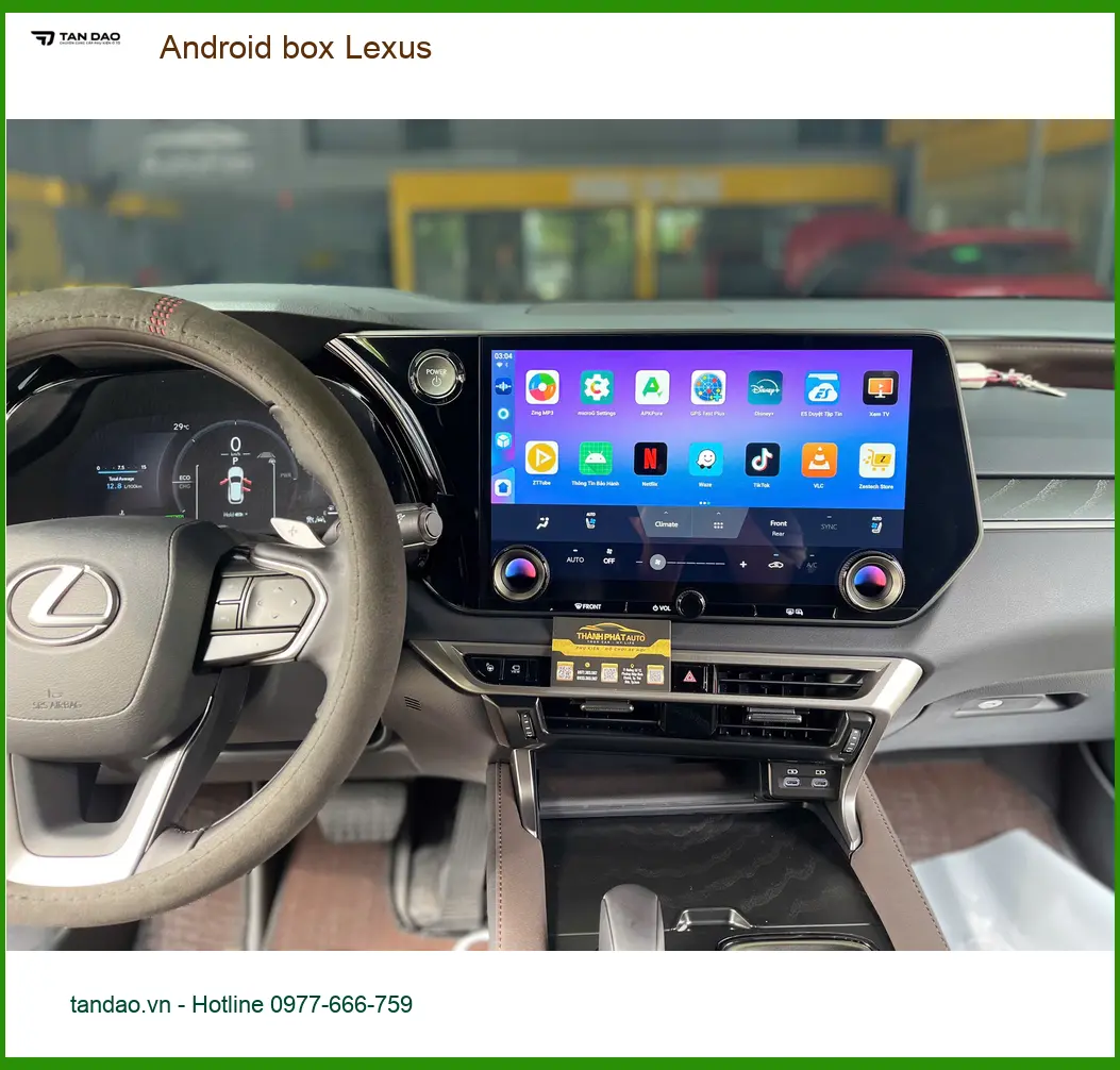 Chị Thảo lắp Android box cho Lexus RX350 tại Quận 11 để biến màn hình zin thành smart TV ảnh thực tế 4