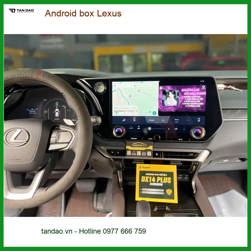 Chị Thảo lắp Android box cho Lexus RX350 tại Quận 11 để biến màn hình zin thành smart TV ảnh thực tế 5