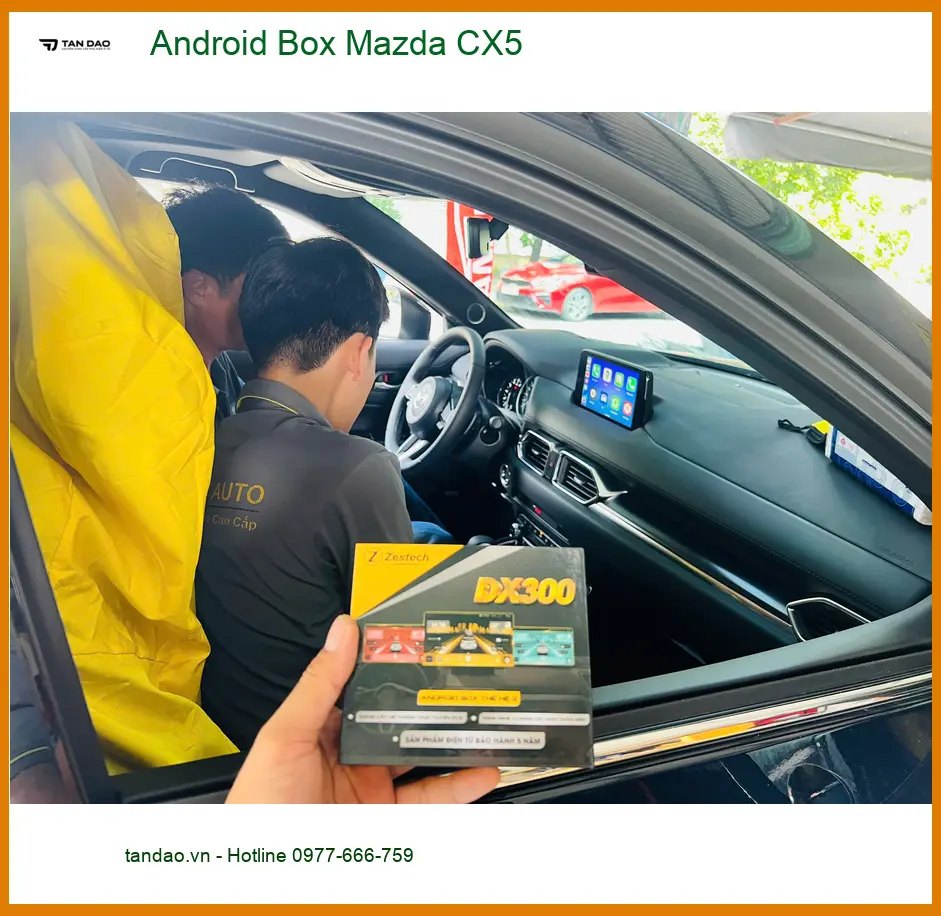 Chị Thảo lắp Android Box Mazda CX5 tại Quận 9 để biến màn zin thành Smart TV ảnh thực tế 4