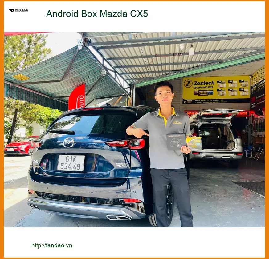 Chị Lệ lắp Android Box cho Mazda CX5 tại Hóc Môn để xem YouTube, dẫn đường Google Maps