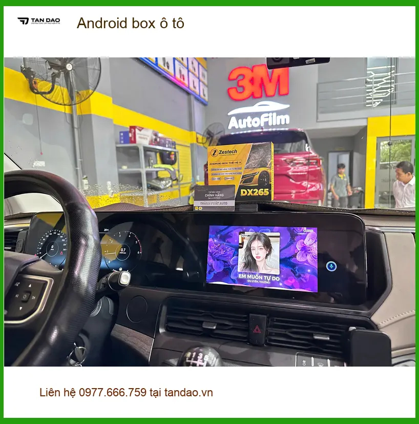 Chú Quang lắp Android box ô tô cho Hyundai SantaFe tại Củ Chi để giải trí trên xe ảnh thực tế 4