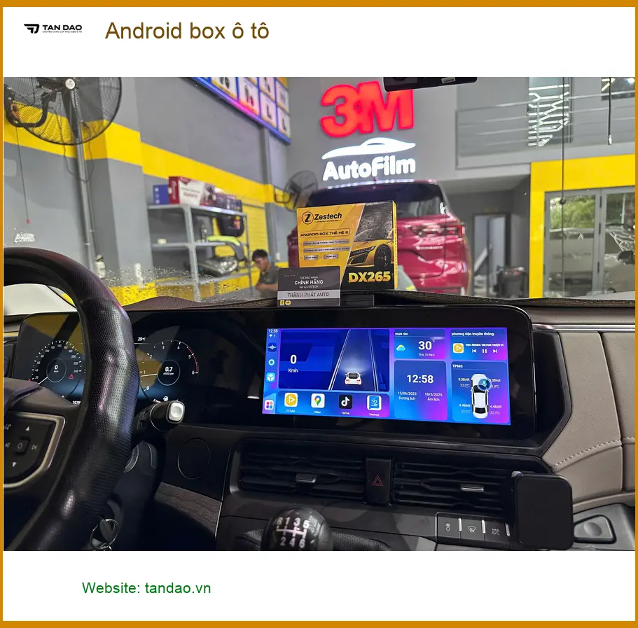 Chú Quang lắp Android box ô tô cho Hyundai SantaFe tại Củ Chi để giải trí trên xe ảnh thực tế 5