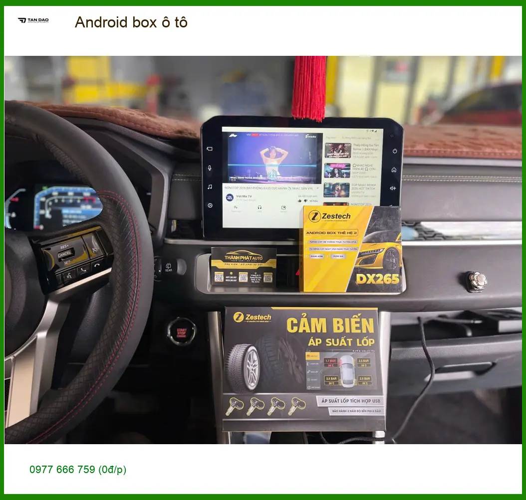 Chị Bích lắp Android box ô tô cho Mazda CX-5 tại Quận 10 để giải trí trên xe ảnh thực tế 3