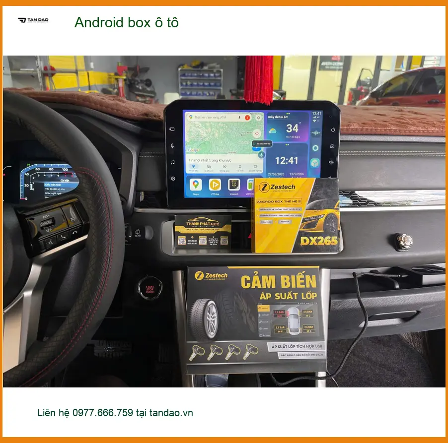 Chị Bích lắp Android box ô tô cho Mazda CX-5 tại Quận 10 để giải trí trên xe ảnh thực tế 4