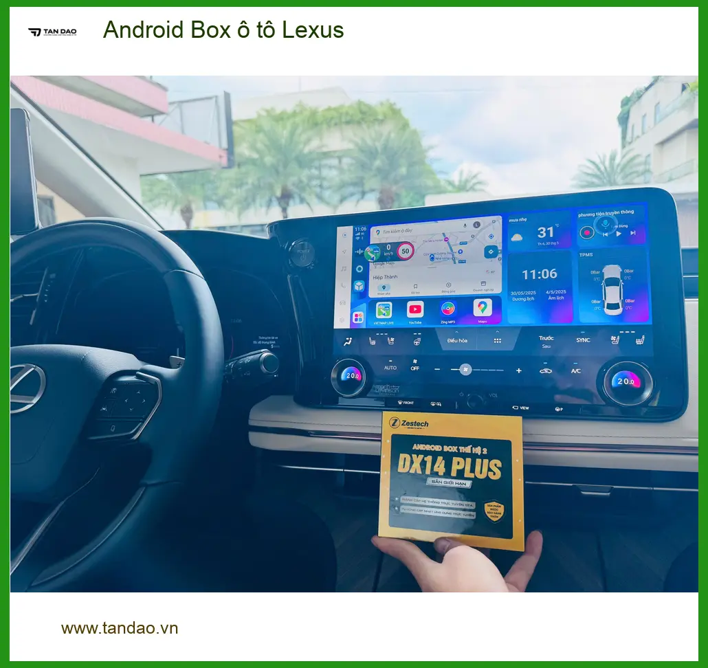 Anh Minh lắp Android Box ô tô Lexus tại Bình Chánh để xem YouTube tiện lợi ảnh thực tế 2
