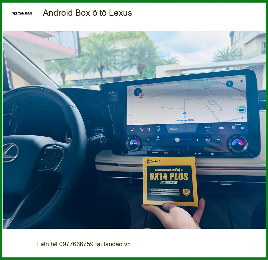 Anh Minh lắp Android Box ô tô Lexus tại Bình Chánh để xem YouTube tiện lợi ảnh thực tế 3