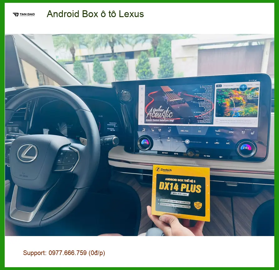 Anh Minh lắp Android Box ô tô Lexus tại Bình Chánh để xem YouTube tiện lợi ảnh thực tế 4