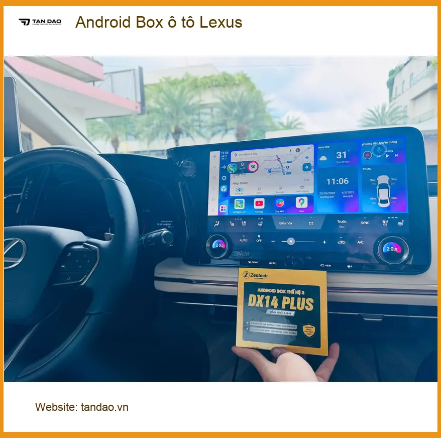 Anh Tùng lắp Android Box Lexus tại Quận 12 nâng cấp tiện ích giải trí