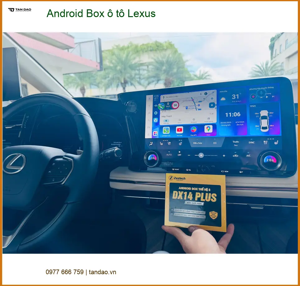 Anh Nam lắp Android Box ô tô Lexus GS450h tại Quận 9 để giải trí.