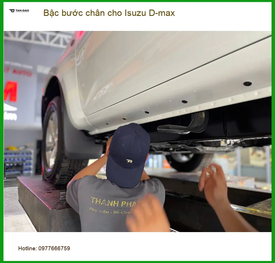Chú Khang lắp bậc bước chân cho Isuzu D-max tại Thủ Đức để tiện lên xuống xe ảnh thực tế 2