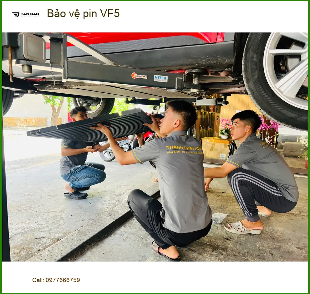 Anh Đức Anh lắp bảo vệ pin VF5 cho VinFast VF5 tại Quận Thủ Đức để tăng tuổi thọ ảnh thực tế 3