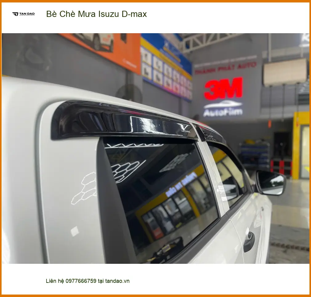 Anh Dũng gắn Bè Chè Mưa Isuzu D-max tại Quận 2 để chắn gió mưa hiệu quả hơn ảnh thực tế 2
