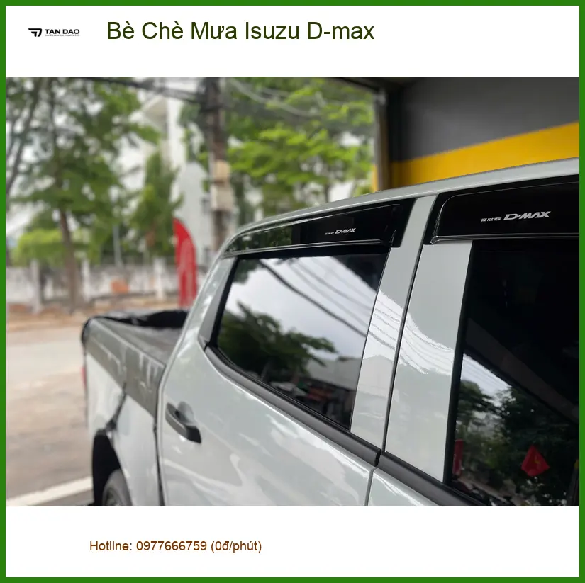 Anh Dũng gắn Bè Chè Mưa Isuzu D-max tại Quận 2 để chắn gió mưa hiệu quả hơn ảnh thực tế 3
