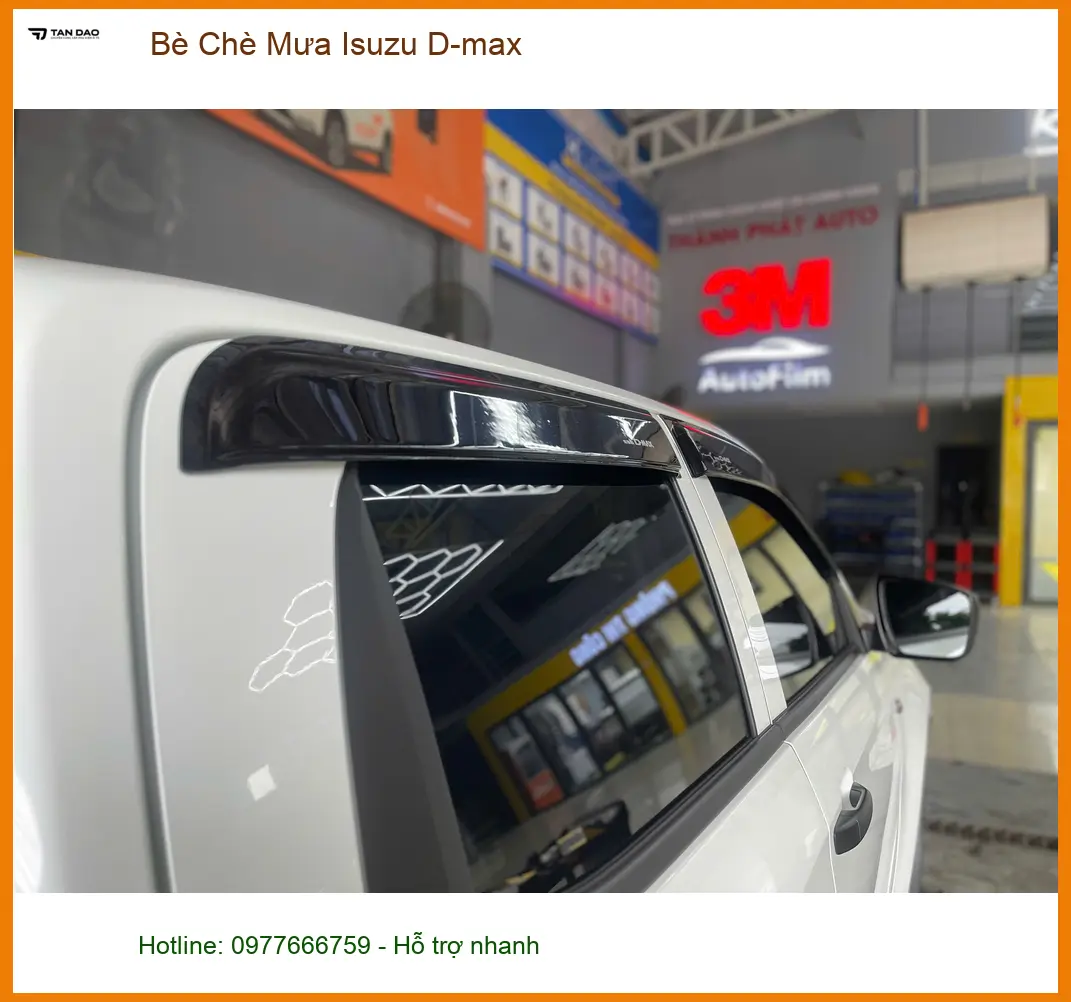 Anh Quang lắp Bè Che Mưa Isuzu D-max tại Quận Tân Bình không lo tạt nước