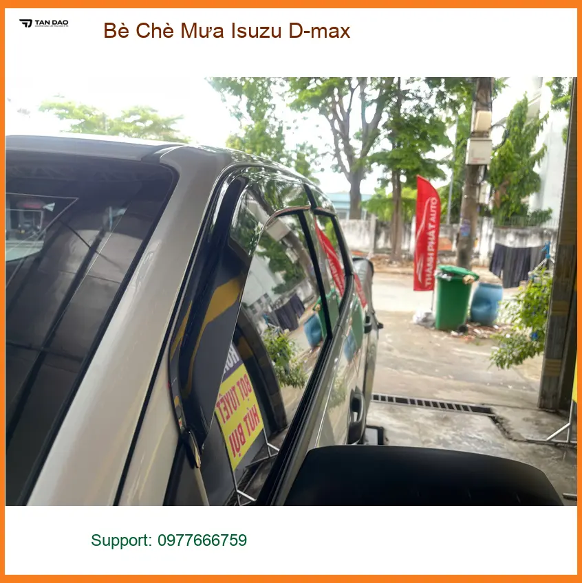 Anh Quang lắp Bè Che Mưa Isuzu D-max tại Quận Tân Bình không lo tạt nước ảnh thực tế 3