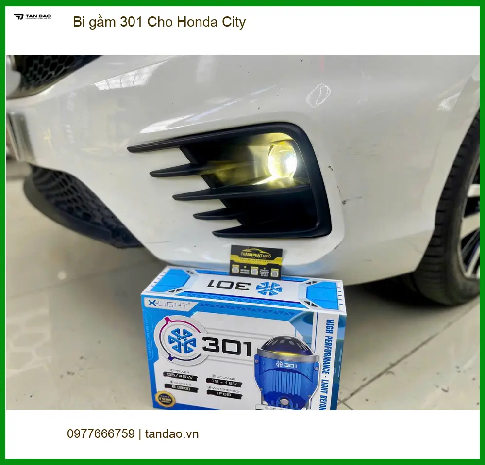 Anh Tấn lắp bi gầm 301 cho City tại Quận 7 để lái xe an toàn hơn buổi đêm. ảnh thực tế 2