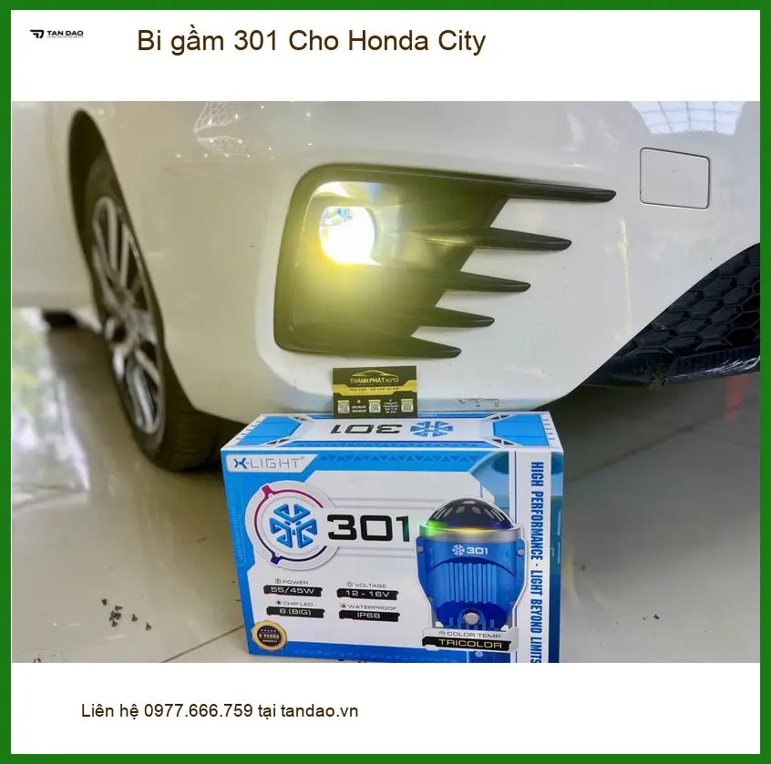 Anh Khang độ bi gầm 301 cho Honda City tại Quận Phú Nhuận vì đèn zin yếu ảnh thực tế 2