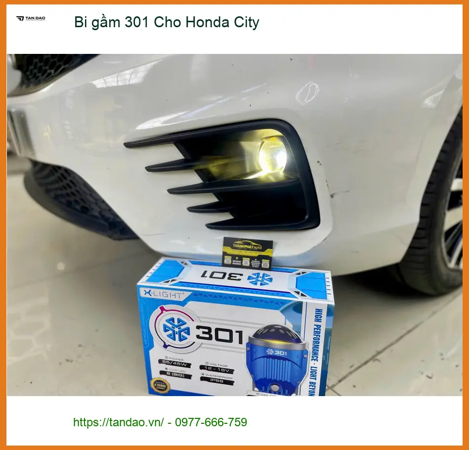 Anh Khang độ bi gầm 301 cho Honda City tại Quận Phú Nhuận vì đèn zin yếu ảnh thực tế 3