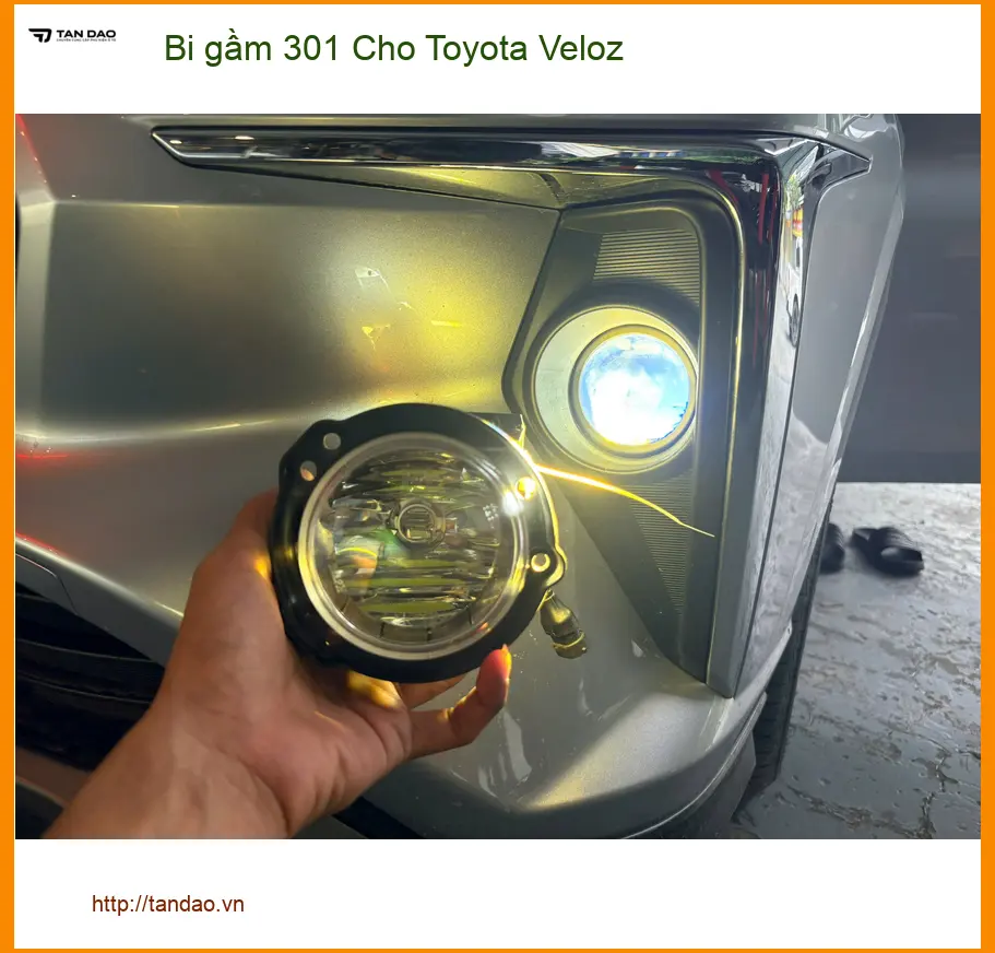 Anh Tài lắp bi gầm 301 cho Toyota Veloz tại Hóc Môn để đi đêm an toàn hơn ảnh thực tế 3