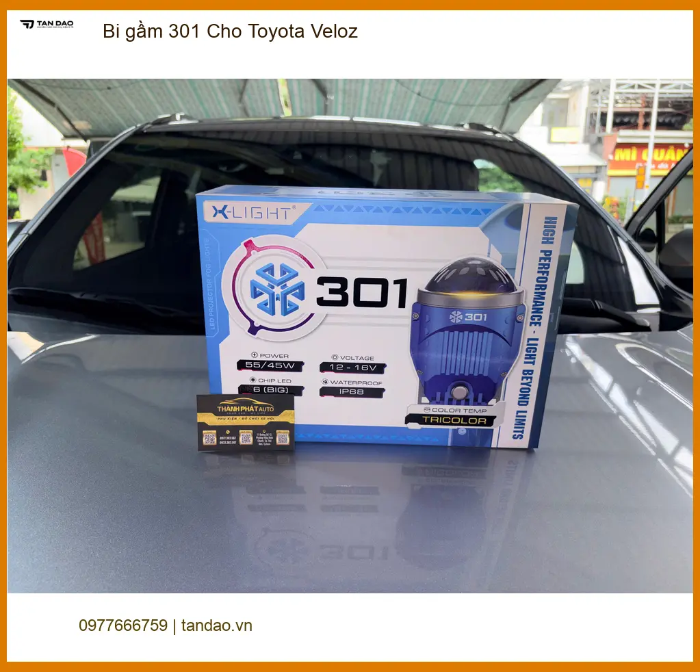 Chú Dũng lắp bi gầm 301 cho Toyota Veloz tại Thủ Đức nhìn rõ hơn khi đêm ảnh thực tế 3