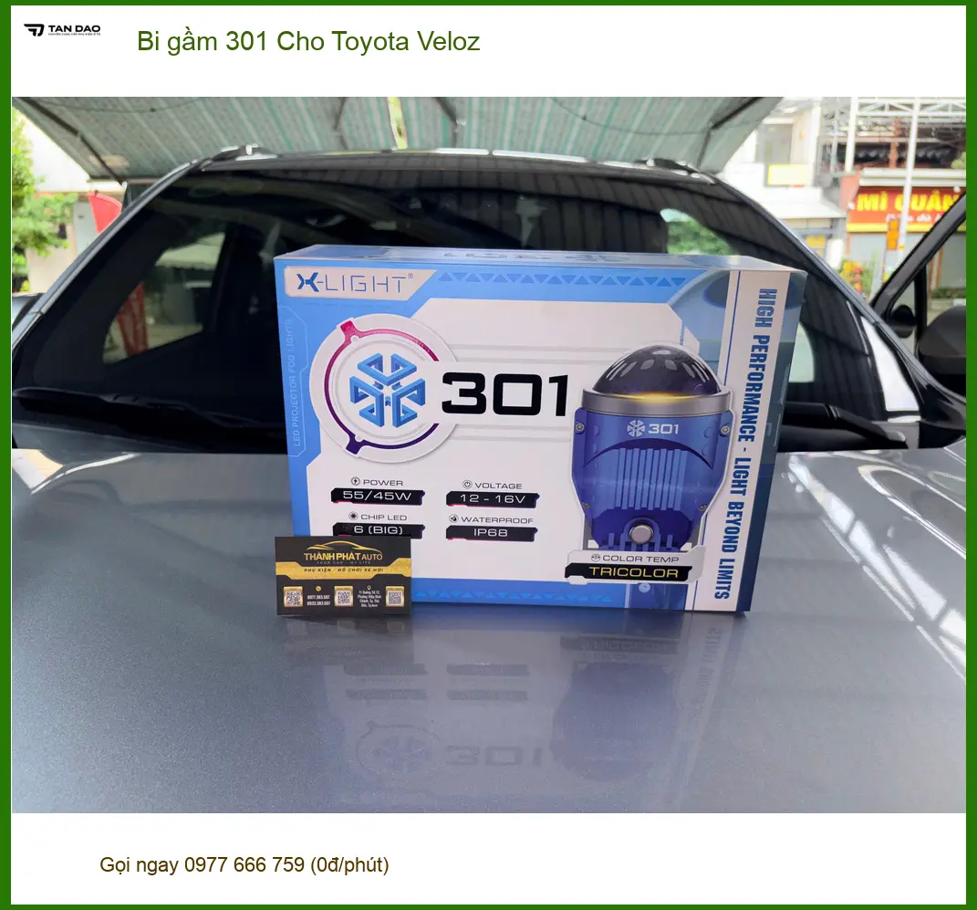 Anh Quang độ bi gầm 301 cho Toyota Veloz Quận 3 vì đèn zin không đủ sáng khi đi đêm ảnh thực tế 4