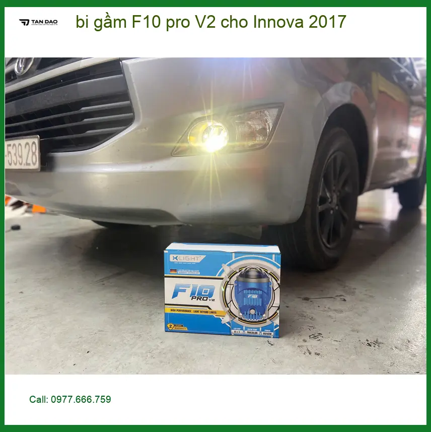 Anh Tấn lắp bi gầm F10 Pro V2 cho Innova 2017 tại Bình Thạnh vì đèn zin mờ ảnh thực tế 5