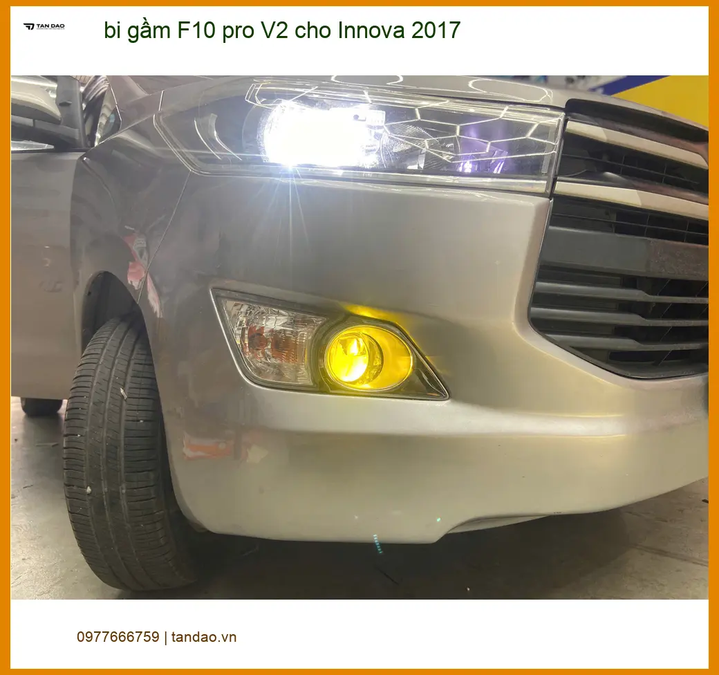 Anh Quang độ bi gầm F10 pro V2 cho Innova 2017 tại Quận Phú Nhuận để sáng vượt trội.