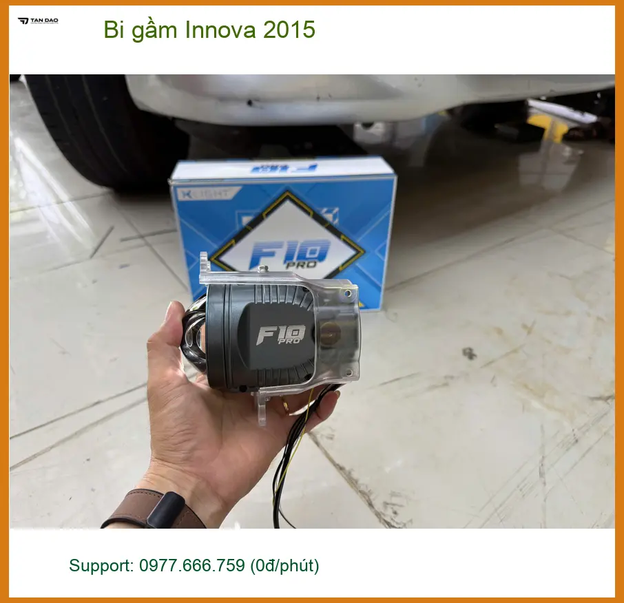 Anh Hùng lắp bi gầm cho Innova 2015 vì đèn cũ yếu khi đi đêm tại Quận 3 ảnh thực tế 2