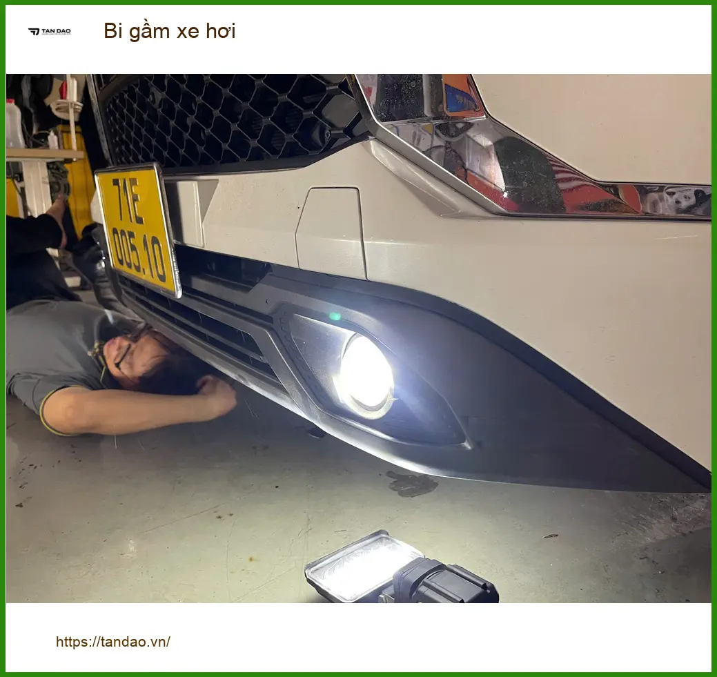 Anh Quang độ bi gầm cho Hyundai Creta tại Quận 5 vì đèn zin không đủ sáng khi đi đêm ảnh thực tế 5