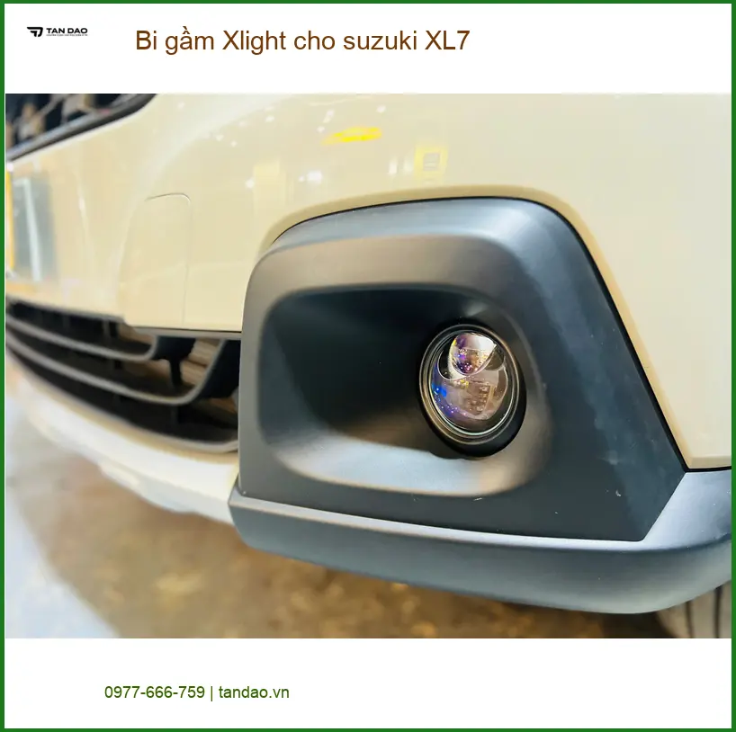 Anh Minh lắp bi gầm Xlight cho Suzuki XL7 Quận 7 để cải thiện tầm nhìn ban đêm