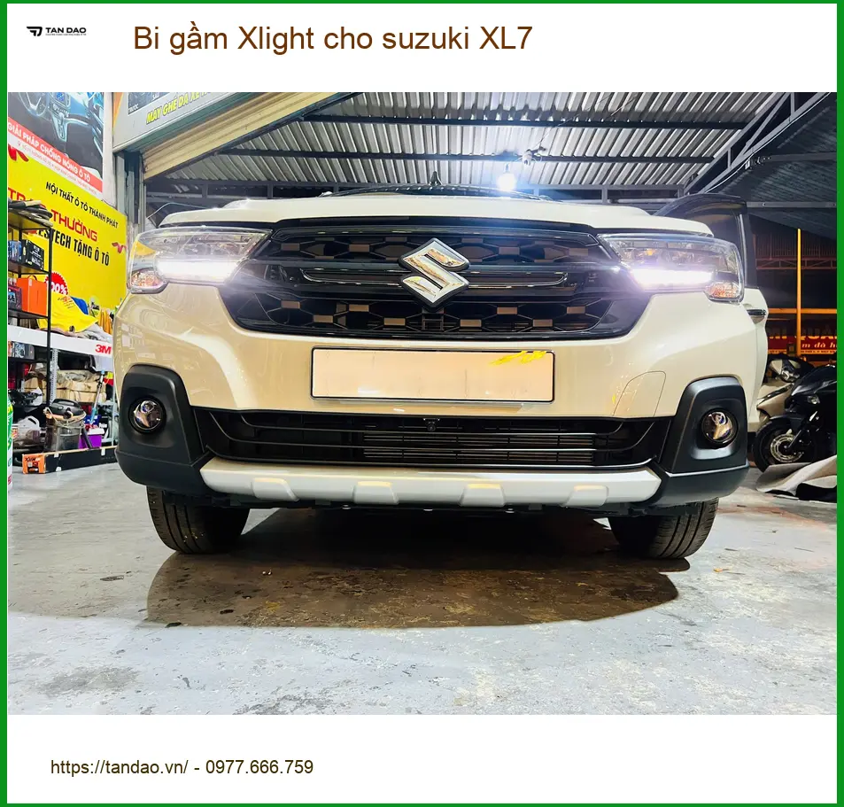 Anh Minh lắp bi gầm Xlight cho Suzuki XL7 Quận 7 để cải thiện tầm nhìn ban đêm ảnh thực tế 2