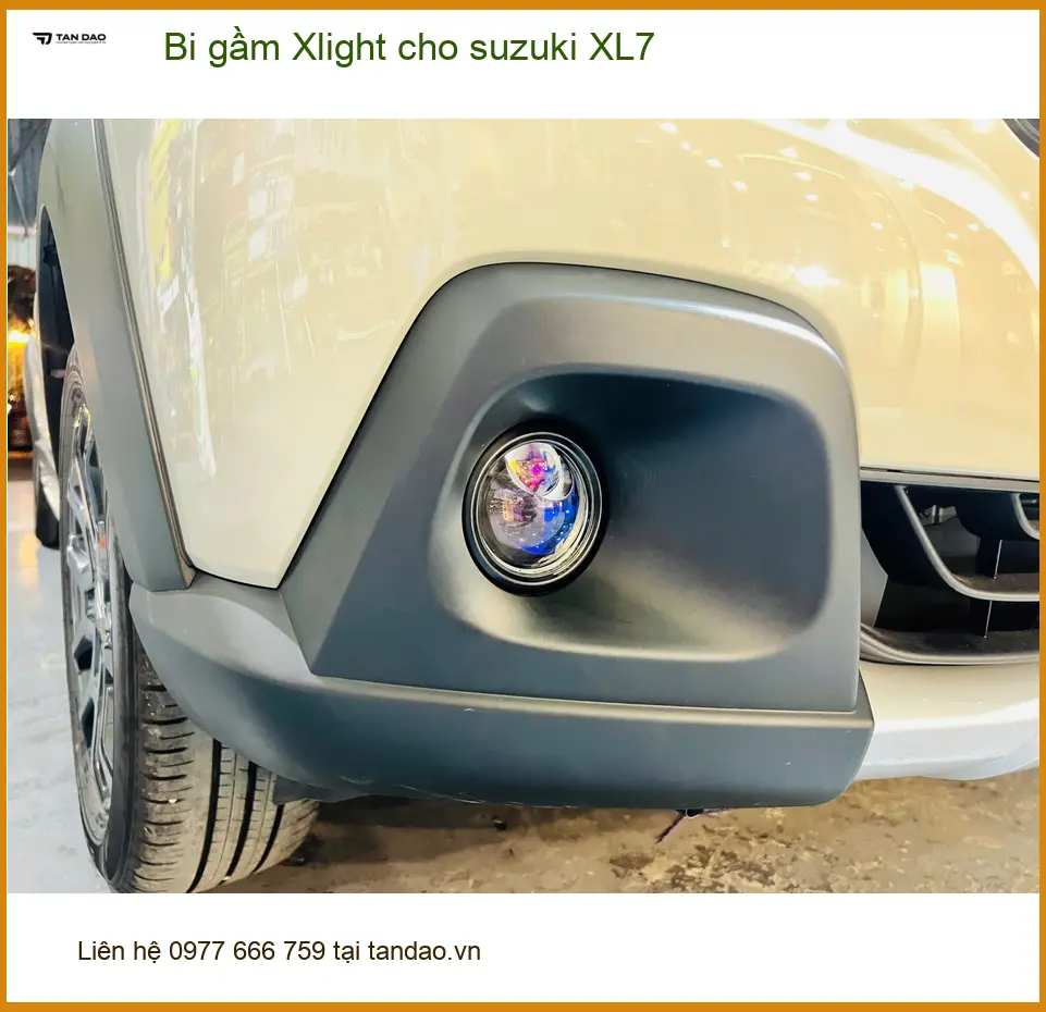 Anh Minh lắp bi gầm Xlight cho Suzuki XL7 Quận 7 để cải thiện tầm nhìn ban đêm ảnh thực tế 4