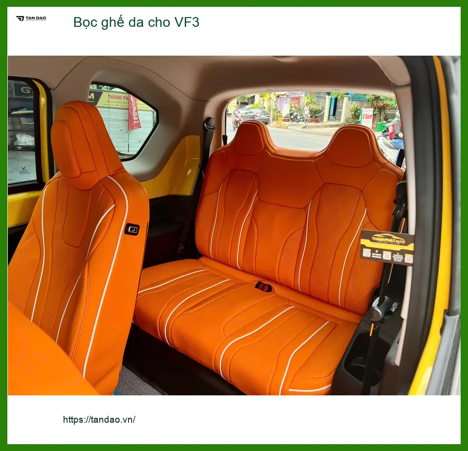 Anh Quang bọc ghế da cho VinFast VF3 tại Quận Tân Phú muốn đổi mới không gian lái xe ảnh thực tế 2