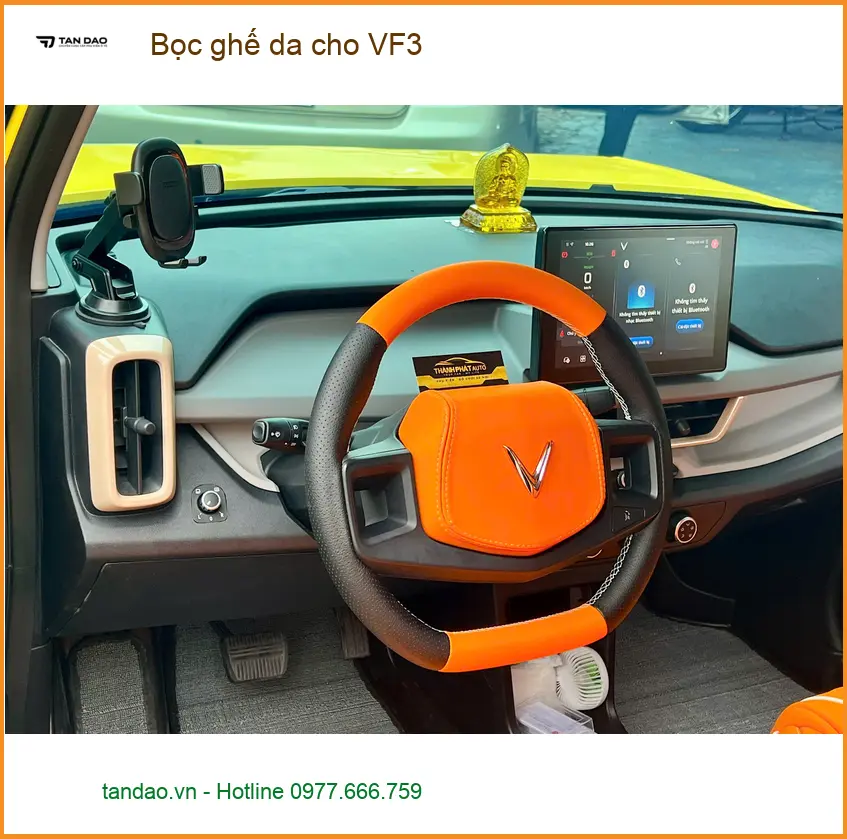 Chú Hùng bọc ghế da cho VF3 tại Cần Giờ để nội thất sang trọng và bền bỉ hơn ảnh thực tế 3