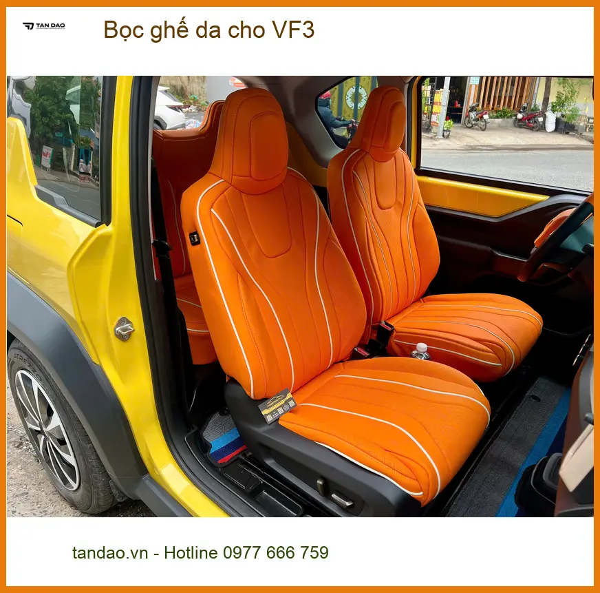 Anh Quang bọc ghế da cho VinFast VF3 tại Quận Tân Phú muốn đổi mới không gian lái xe ảnh thực tế 5