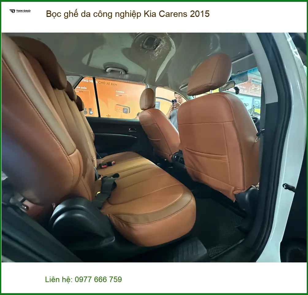 Dịch vụ Bọc ghế da công nghiệp Kia Carens 2015 Quận 4 chính hãng, uy tín ảnh thực tế 2
