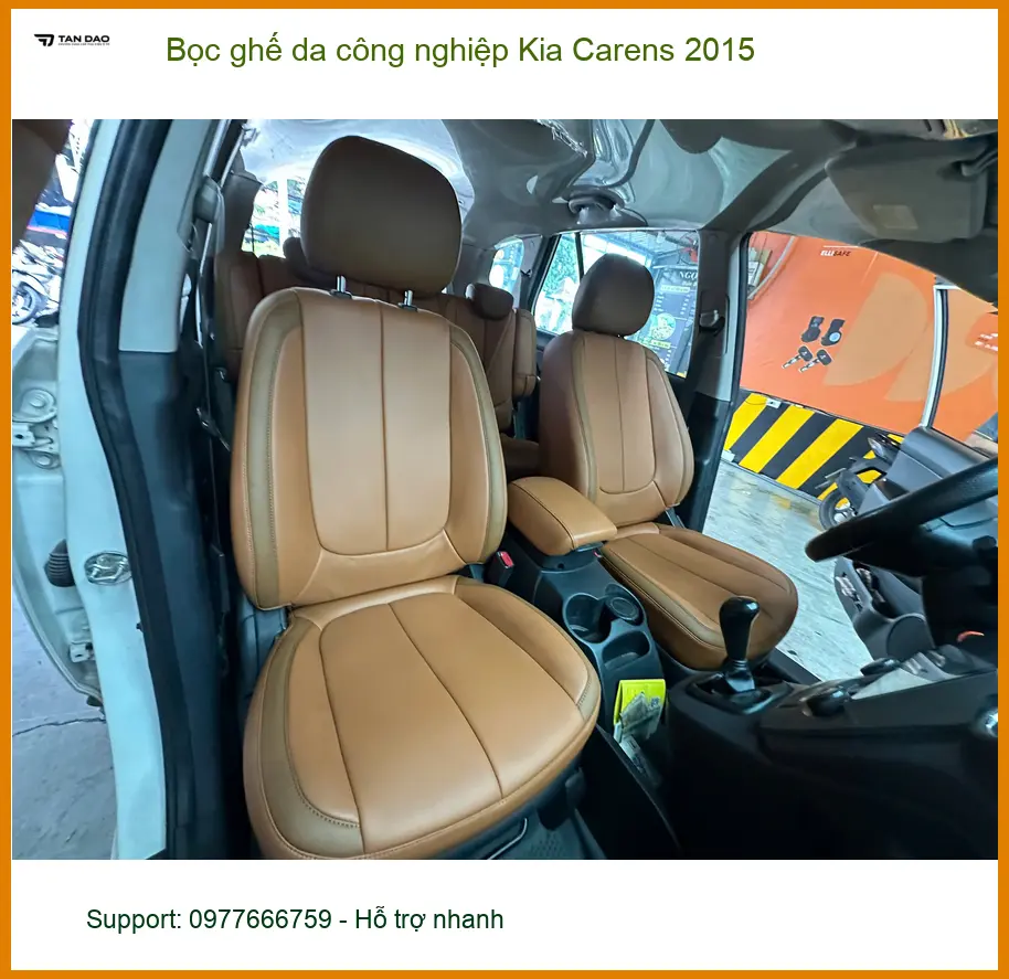 Dịch vụ Bọc ghế da công nghiệp Kia Carens 2015 Quận 4 chính hãng, uy tín ảnh thực tế 4
