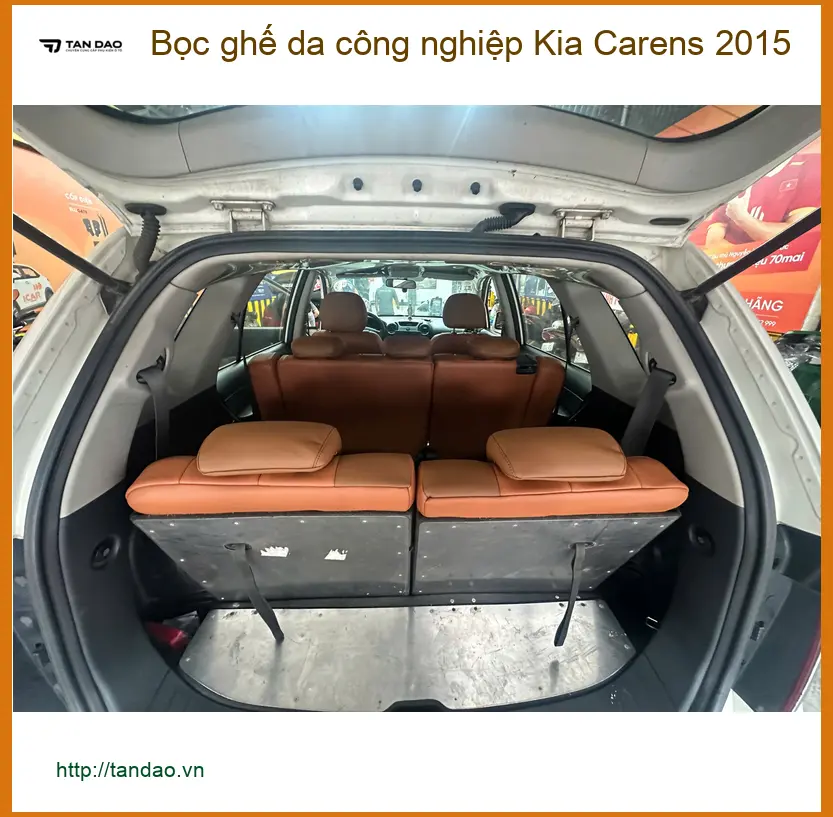 Anh Khang bọc ghế da công nghiệp Kia Carens 2015 Quận 1 để nội thất xe luôn mới đẹp ảnh thực tế 2