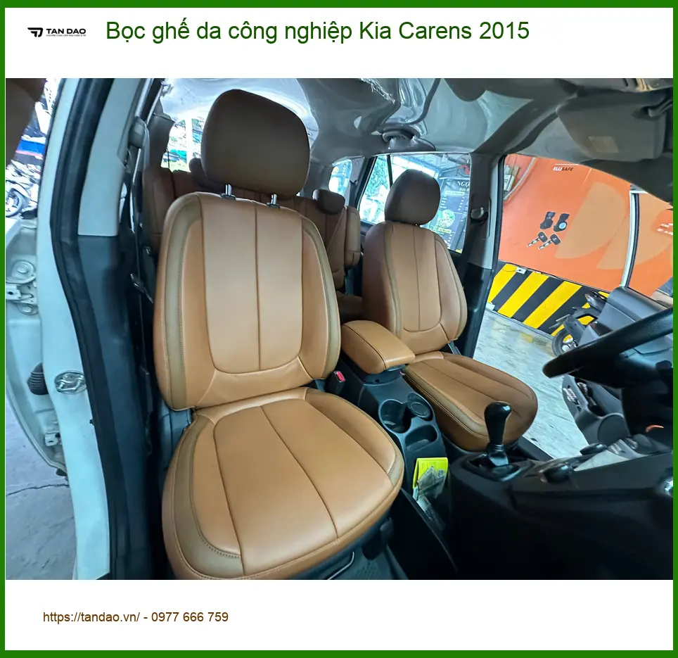 Anh Khang bọc ghế da công nghiệp Kia Carens 2015 Quận 1 để nội thất xe luôn mới đẹp ảnh thực tế 3