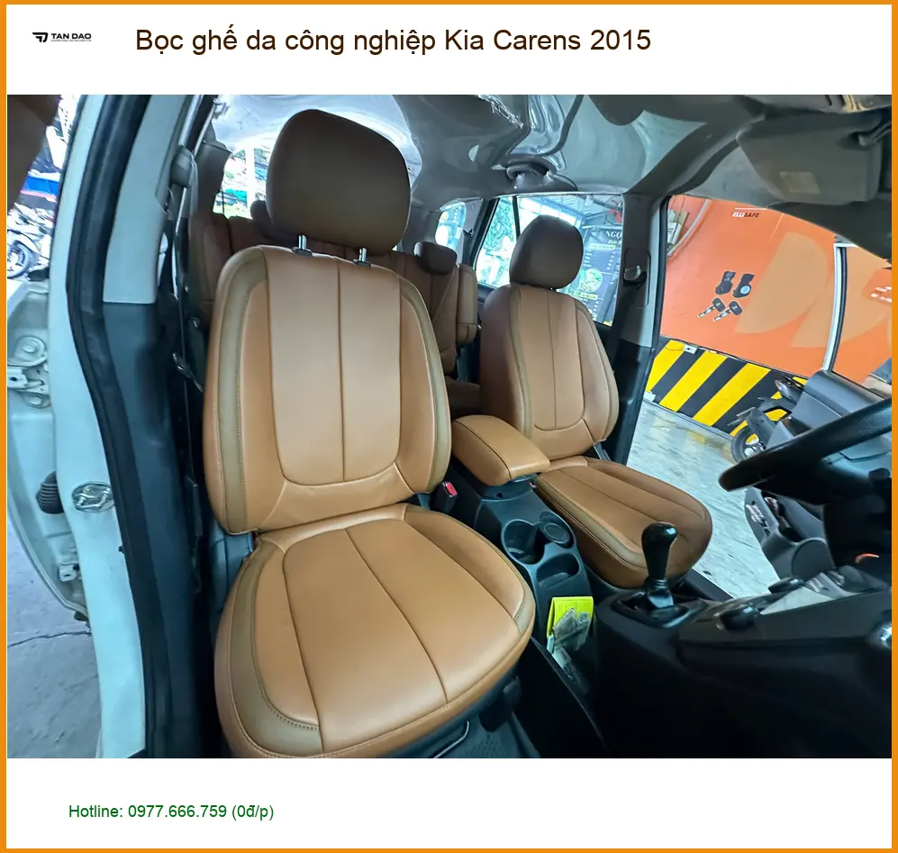 Chị Thảo nâng cấp bọc ghế da công nghiệp Kia Carens 2015 tại Quận 9 ảnh thực tế 2