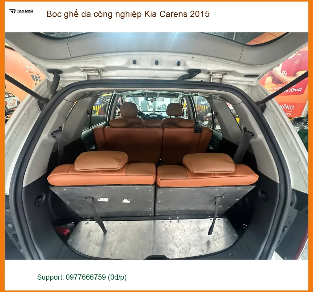 Chị Thảo bọc ghế da công nghiệp Kia Carens 2015 tại Hóc Môn ảnh thực tế 5