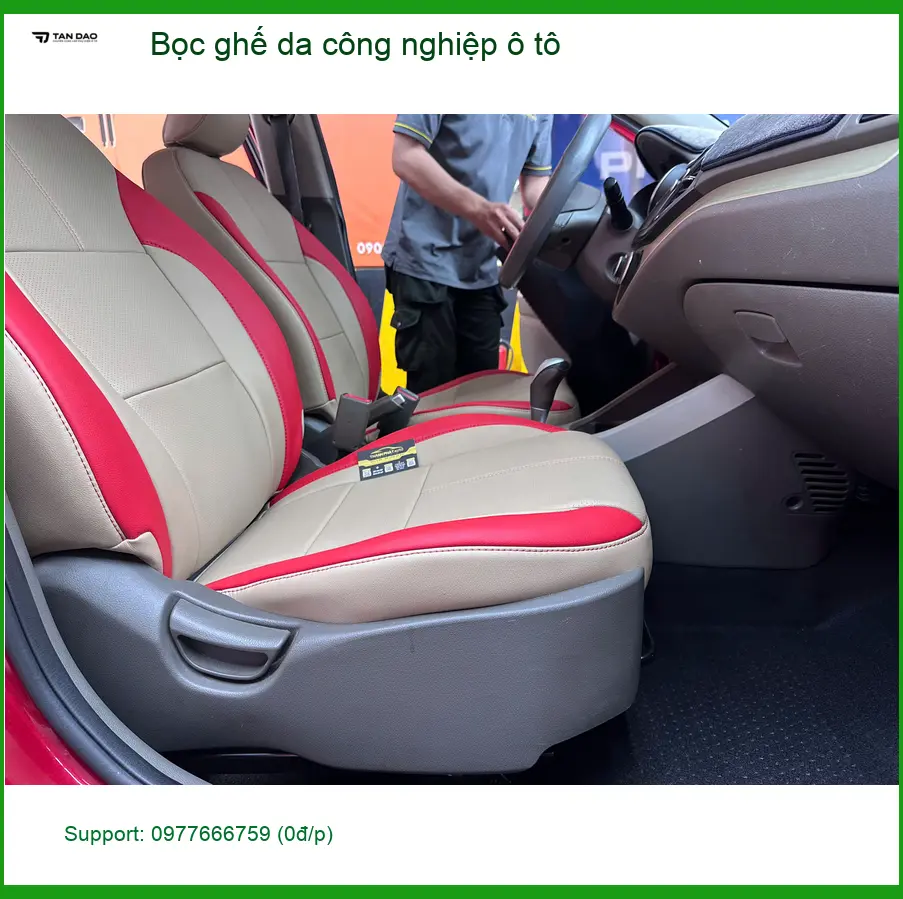 Chị Thảo bọc ghế da công nghiệp ô tô Hyundai Accent tại Quận 6 để làm mới nội thất ảnh thực tế 4