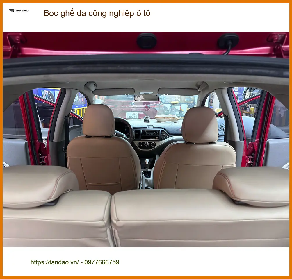 Chị Thảo bọc ghế da công nghiệp ô tô Hyundai Accent tại Quận 6 để làm mới nội thất ảnh thực tế 5