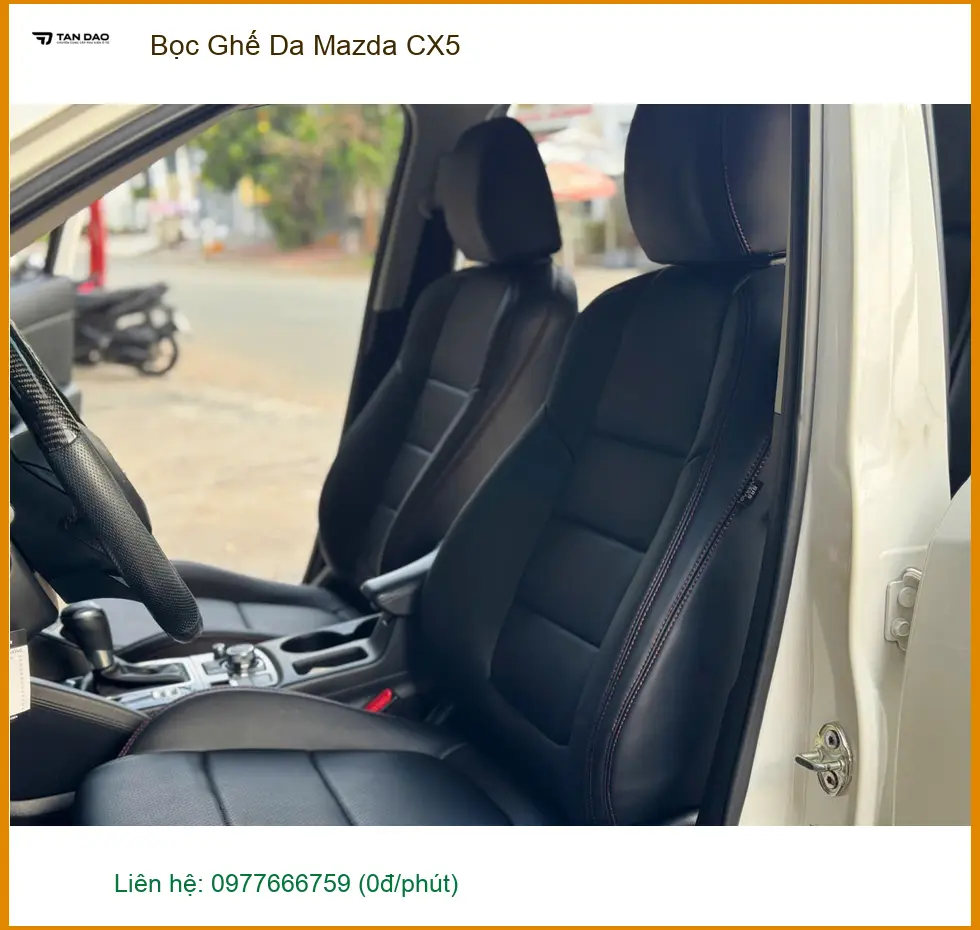 Anh Trường bọc ghế da Mazda CX5 tại Quận Bình Thạnh vì nội thất xe đã cũ, xuống cấp ảnh thực tế 2