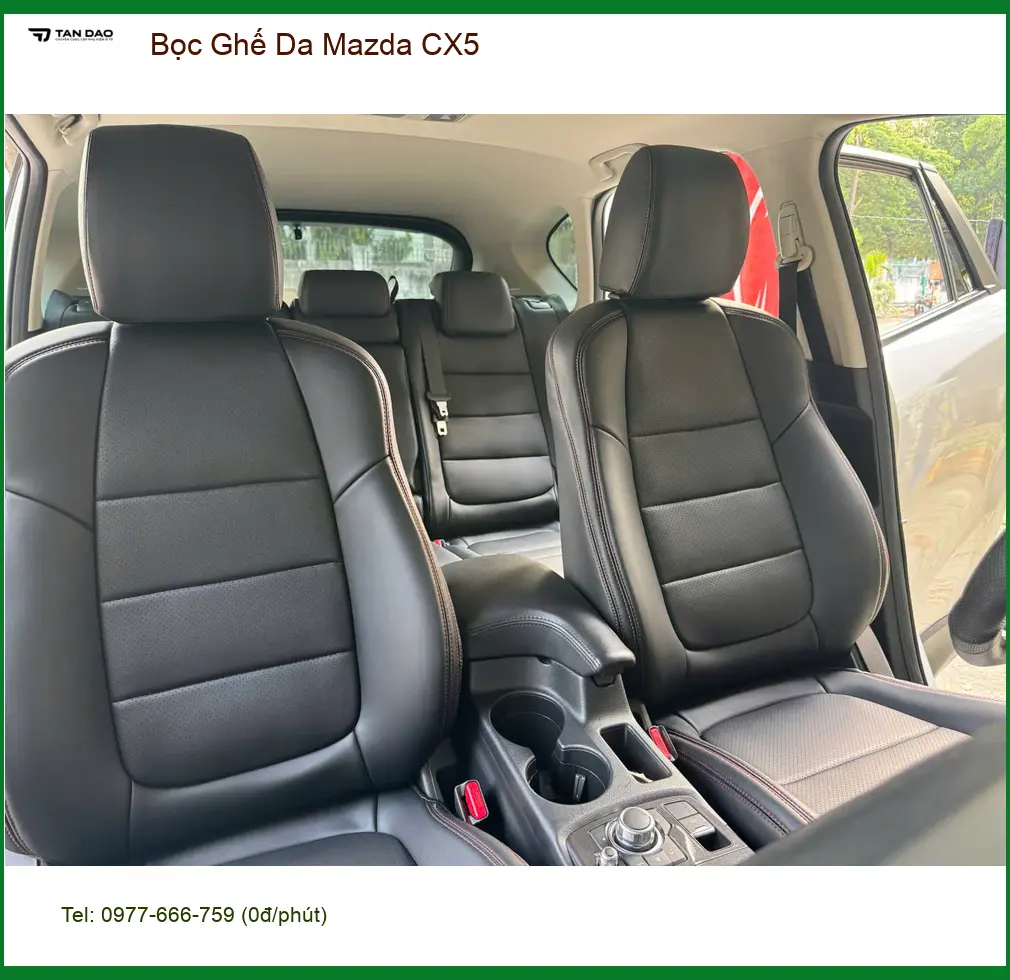 Chị Minh Thư bọc ghế da Mazda CX5 Quận 4 để đổi mới nội thất sang trọng hơn ảnh thực tế 2