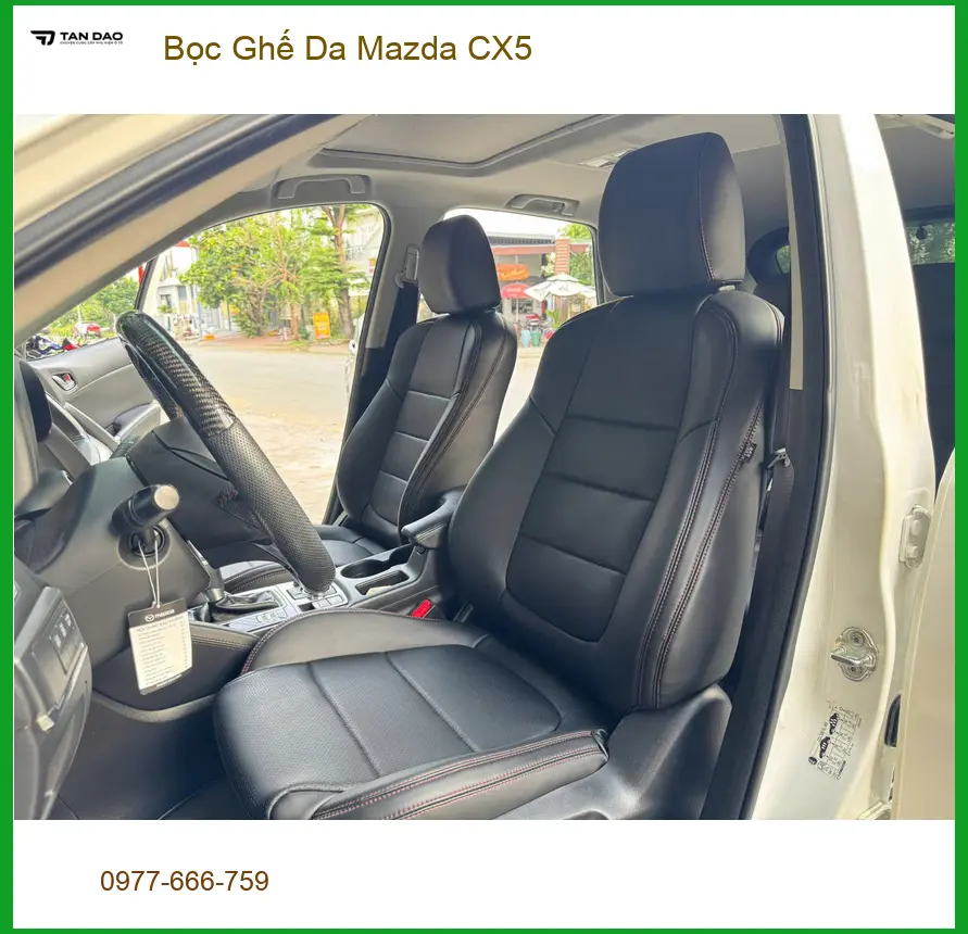 Chị Minh Thư bọc ghế da Mazda CX5 Quận 4 để đổi mới nội thất sang trọng hơn ảnh thực tế 3