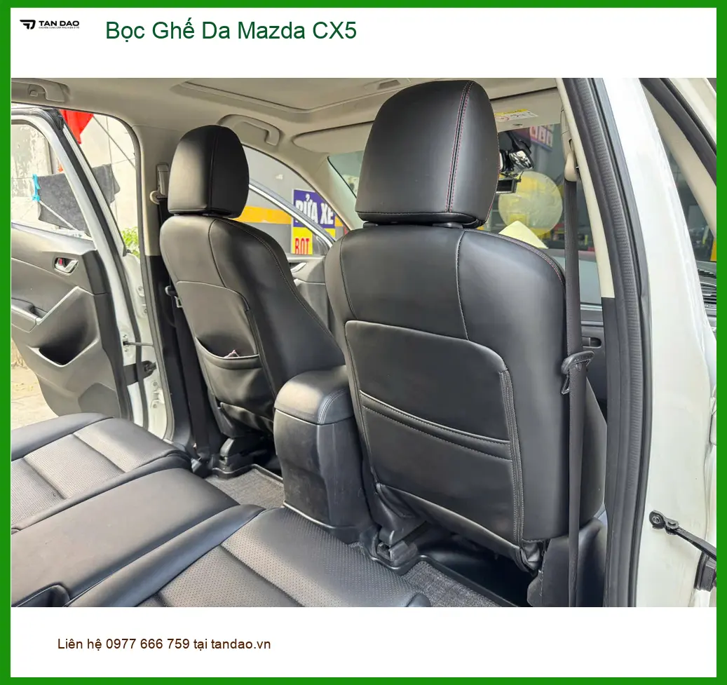 Chị Minh Thư bọc ghế da Mazda CX5 Quận 4 để đổi mới nội thất sang trọng hơn ảnh thực tế 5