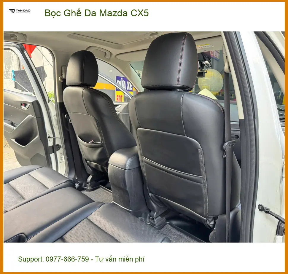 Anh Tấn bọc ghế da Mazda CX5 ở Quận 8 để nội thất thêm đẳng cấp ảnh thực tế 4