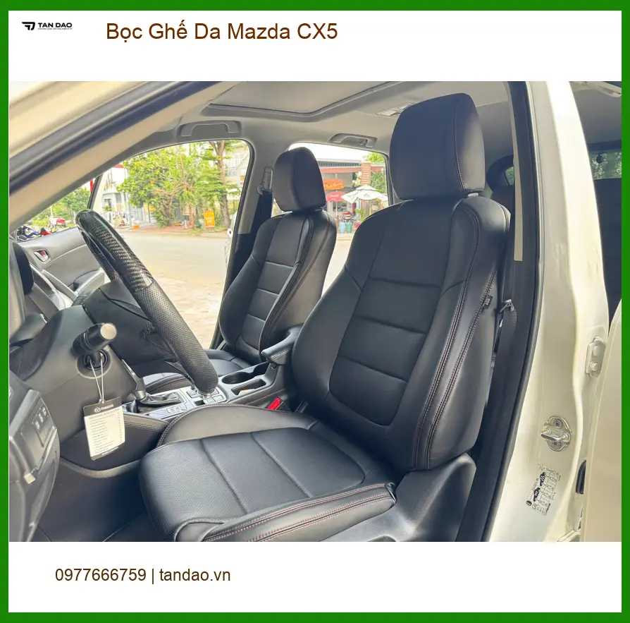 Anh Tấn bọc ghế da Mazda CX5 ở Quận 8 để nội thất thêm đẳng cấp ảnh thực tế 5