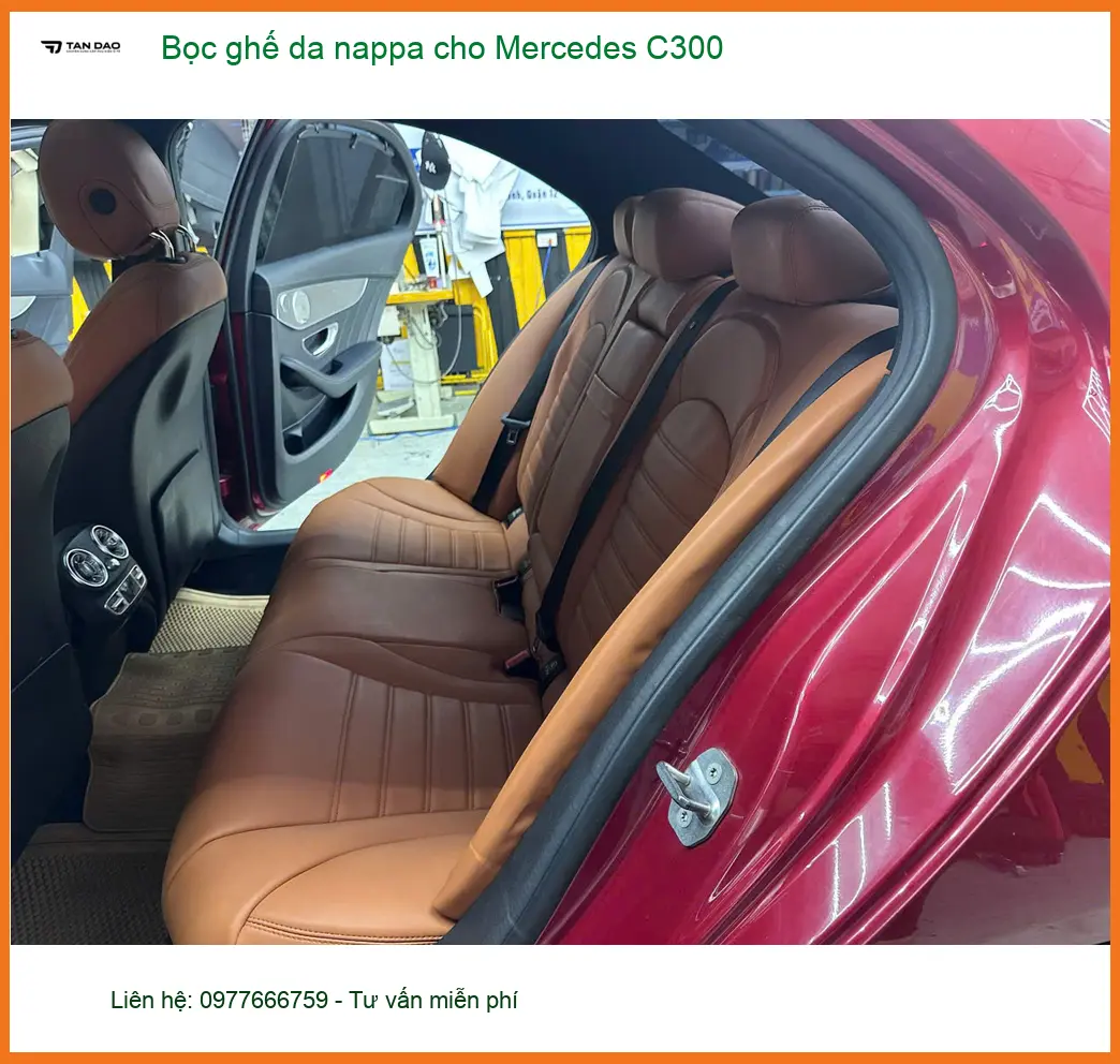 Anh Quang bọc ghế da nappa cho Mercedes C300 Quận 12 để nâng tầm không gian nội thất ảnh thực tế 2